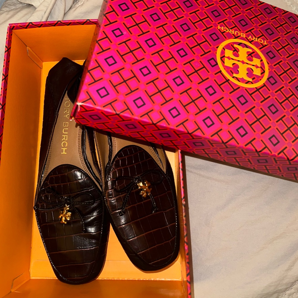 Tory Burch Flats with Gold Charm